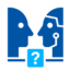 AI employee icon representing intelligent automation solutions for business efficiency and growth.