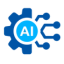 AI icon representing automation and intelligent solutions for business growth and efficiency.