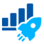 CRM/ERP icon representing innovative business solutions for smart growth and automation.
