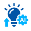Efficiency icon representing operational improvement and innovative solutions for business growth and success.