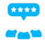 Icon representing customer reviews and feedback for business consultancy services.