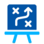 Strategy icon representing business planning and operational efficiency for sustainable growth and market expansion.