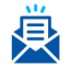 Email marketing icon representing lead generation and smart strategies for business growth.