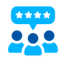 Google reviews icon representing customer feedback and ratings for businesses, relevant to BinB Solutions' focus on enhancing business visibility and reputation through smart strategies and digital solutions.