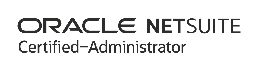 Oracle NetSuite Certified Administrator logo, representing expertise in business technology solutions and operational efficiency.