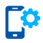 Mobile app icon representing digital solutions and technology for business growth and efficiency.