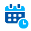 Scheduling icon representing efficient workflow management and appointment setting for business solutions.